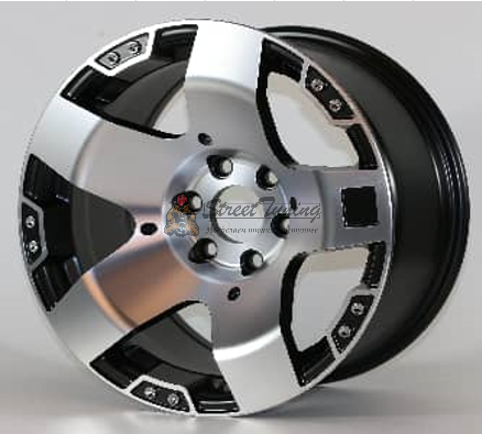 картинка Диски Diablo Wheels Elite  R16 8J ET0 6X114.3 Matt Black+ Silver магазин  StreetTuning 