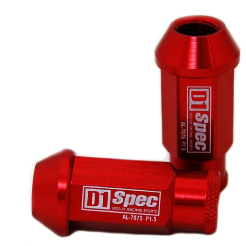 картинка Комплект гаек D1 Spec 52 мм, красные М12 х 1.5 магазин  StreetTuning 