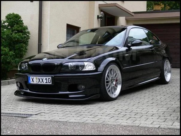 картинка Передний диффузор под передний бампер M тех2 для BMW E46 магазин  StreetTuning 