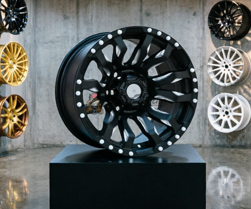 картинка Диски Anzoo JT124 R17 J9 ET0 6X139,7 black matt+polished магазин  StreetTuning 
