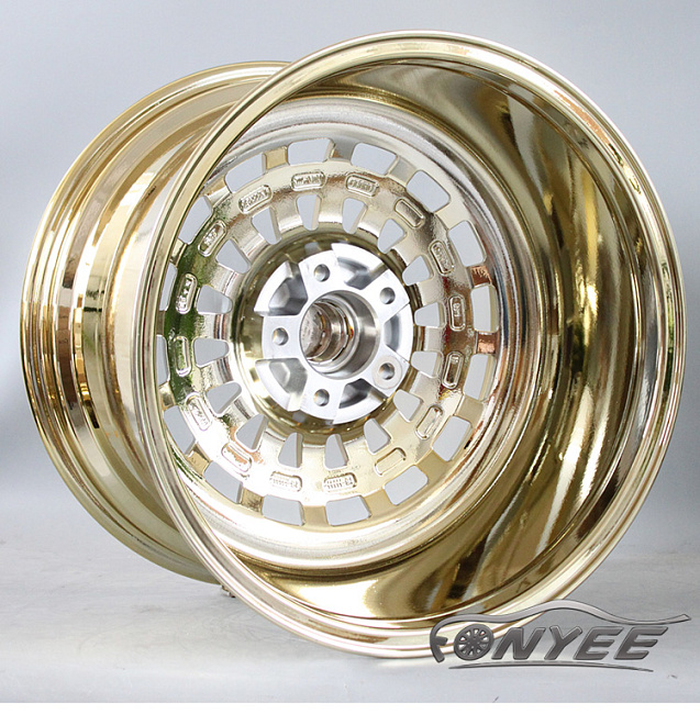 картинка Новые диски ESM 015 R18 5x114,3 ET15 J9,5 золото хром магазин  StreetTuning 
