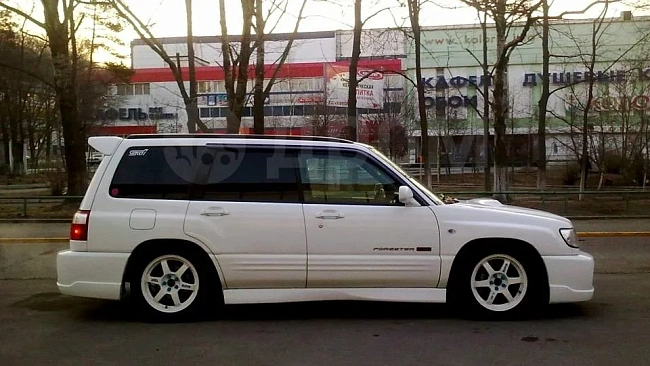 картинка Накладки на пороги STI II Type M для Subaru Forester SF магазин  StreetTuning 