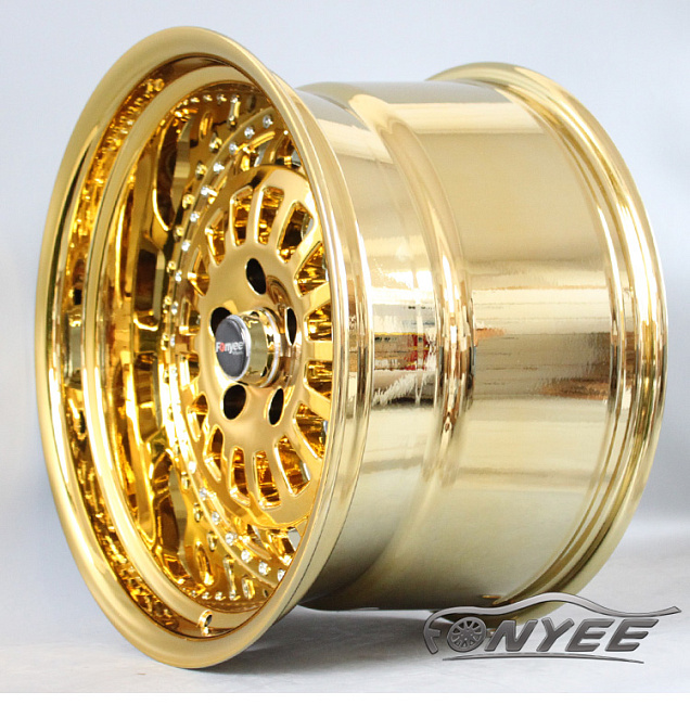 картинка Новые диски ESM 015 R18 5x114,3 ET15 J9,5 золото хром магазин  StreetTuning 