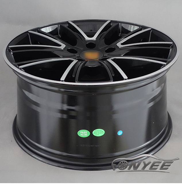 картинка Новые диски Porsche Exclusive Design Black R20 5X130 ET58 J9 черный глянец + серебро магазин  StreetTuning 