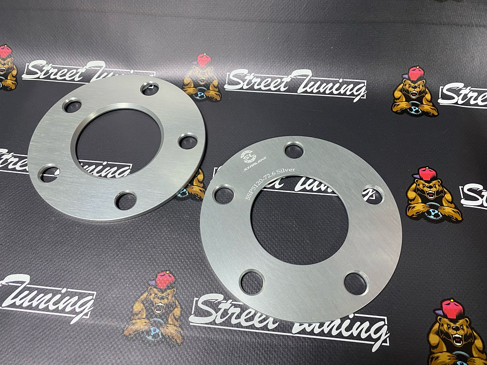 картинка Проставка Starleks 5 мм 5x120 цо 72.6 сквозная, Silver от магазина  StreetTuning