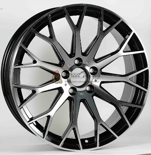 картинка Диски  KoKo Kuture FF187 R20 J9,5 ET45 5X112 black + polished магазин  StreetTuning 