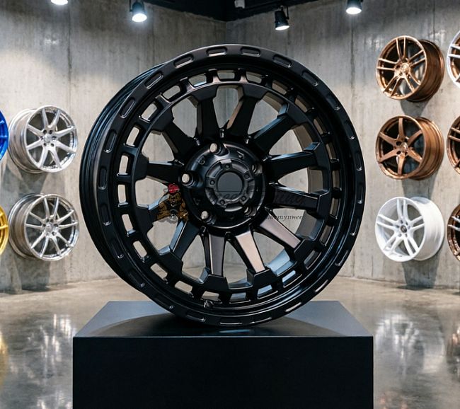 картинка Диски   Kipardo JT194 R17 J9 ET-10 5X127 black matt магазин  StreetTuning 