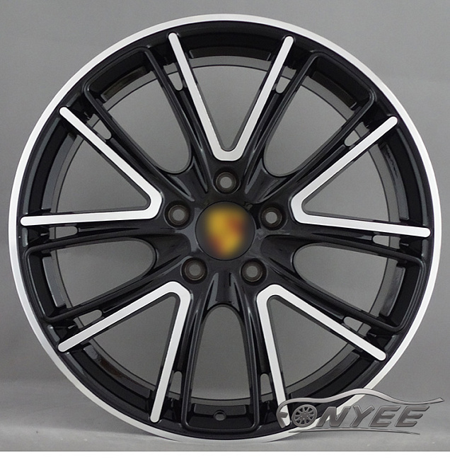 картинка Новые диски Porsche Exclusive Design Black R20 5X130 ET58 J9 черный глянец + серебро магазин  StreetTuning 