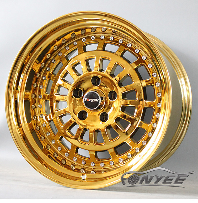 картинка Новые диски ESM 015 R18 5x114,3 ET15 J9,5 золото хром магазин  StreetTuning 