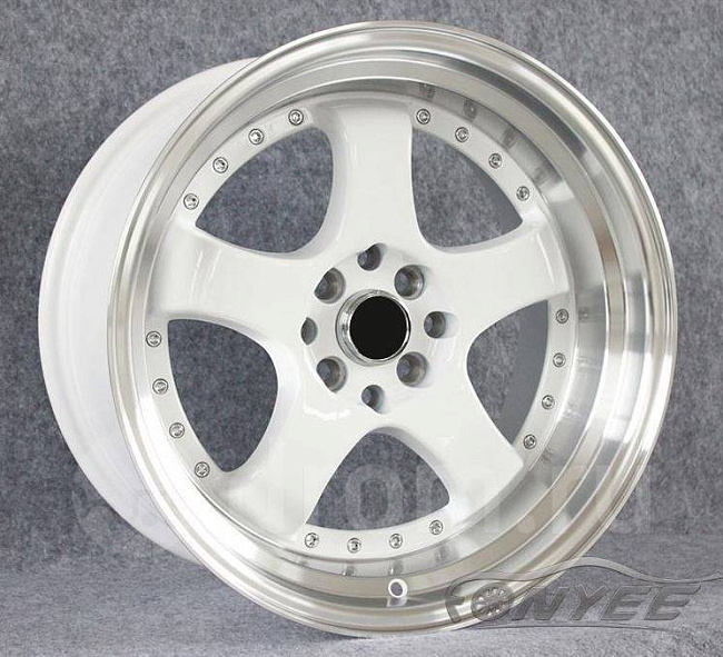 картинка Новые диски JNC 017 R18 5X114,3-5X120 ET25 J9,5 белый + серебро магазин  StreetTuning 