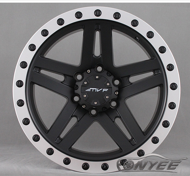 картинка Новые диски MVF-957 R17 6X139,7 ET-25 J8,5 черный мат + серебро магазин  StreetTuning 