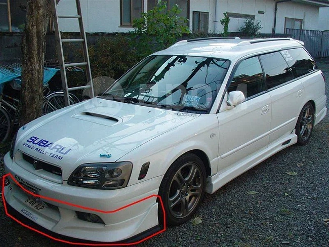 картинка Накладка на передний бампер C-west (дорестайл) на subaru legac bh5/be5 магазин  StreetTuning 