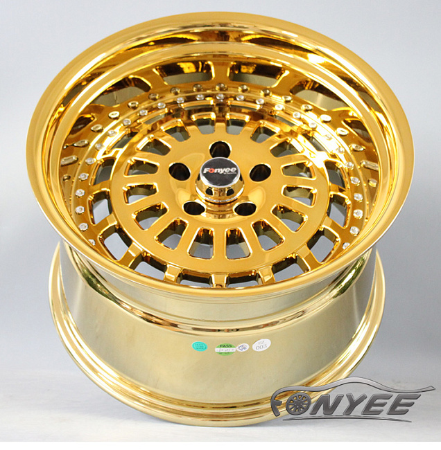 картинка Новые диски ESM 015 R18 5x114,3 ET15 J9,5 золото хром магазин  StreetTuning 