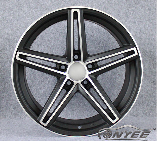 картинка Новые диски Vossen CV5 Replica R18 5X114,3 ET35 J9,5 черный мат + серебро магазин  StreetTuning 