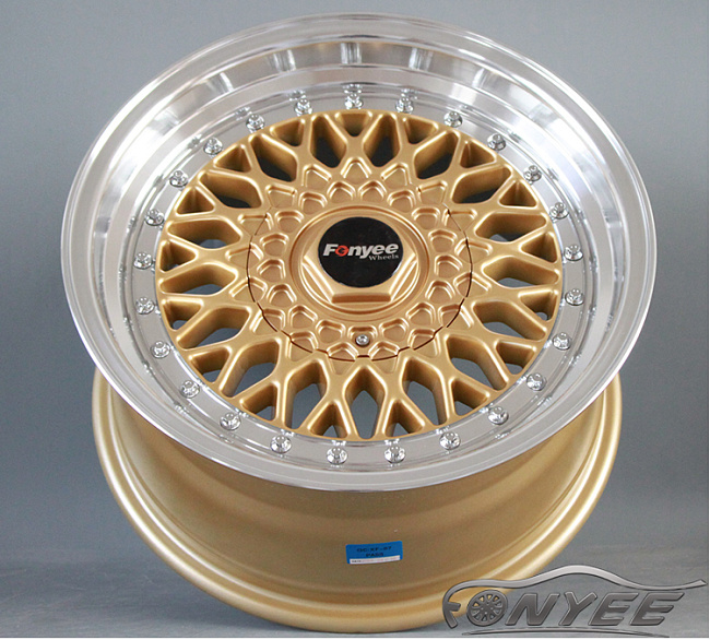 картинка Новые диски BBS RS R16 4X100/4X108 ET20 J9 золото + полированная полка магазин  StreetTuning 