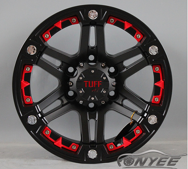 картинка Новые диски TUFF R17 5X114,3/127 ET-10 J9 черные магазин  StreetTuning 