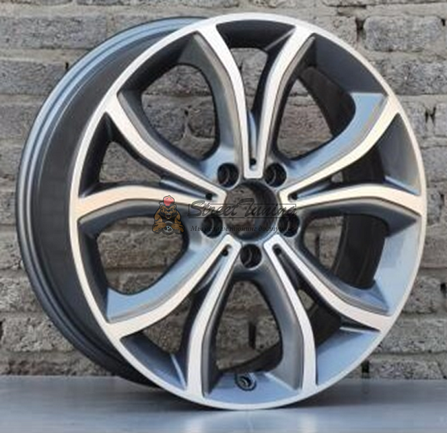 картинка Диски  Mercedes-Benz FBX271  R18 J8 ET43 5X112 gray+polished магазин  StreetTuning 
